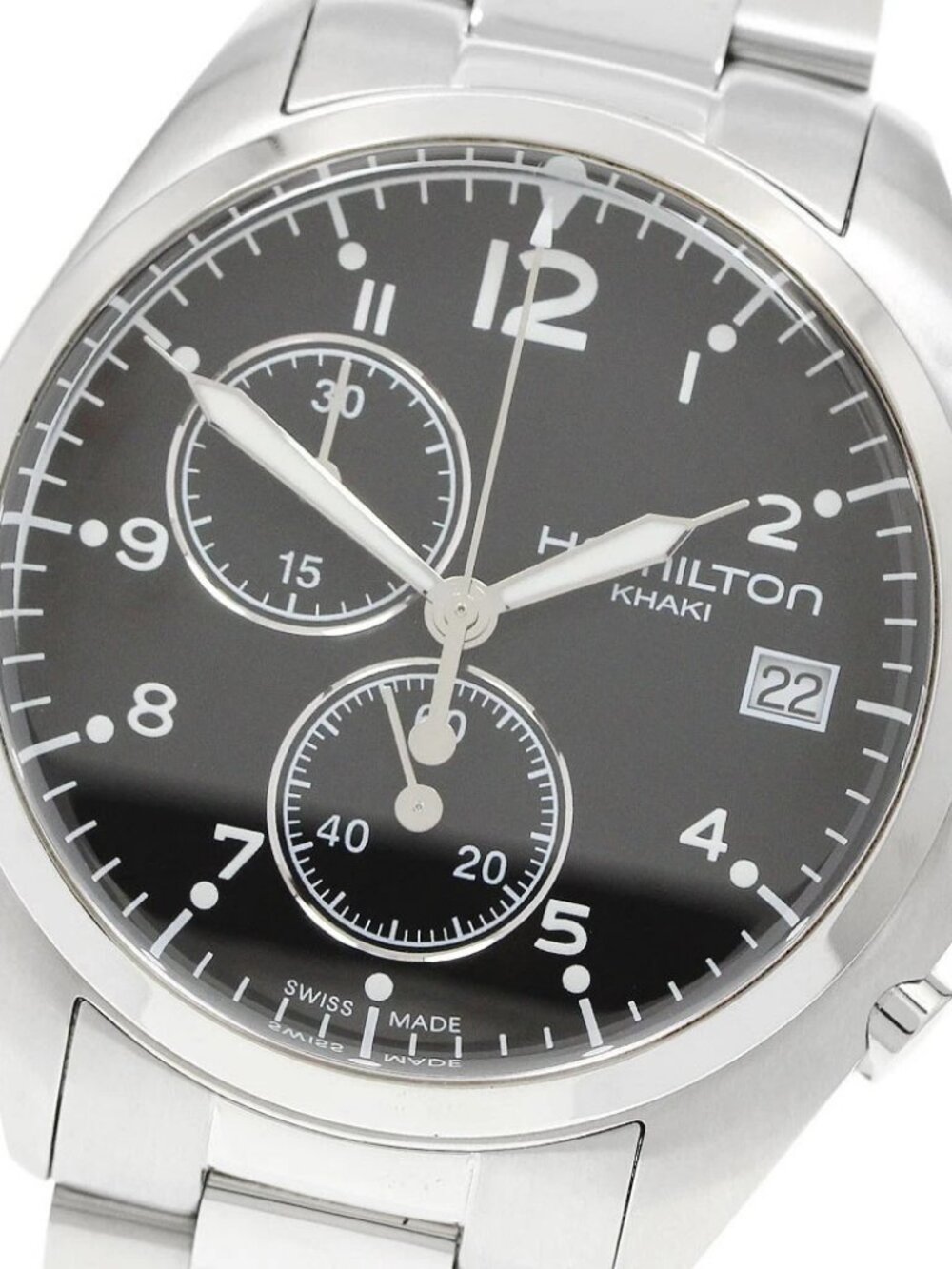 HAMILTON Khaki pilot H765120 Chronograph black Dial Quartz Men's Watch